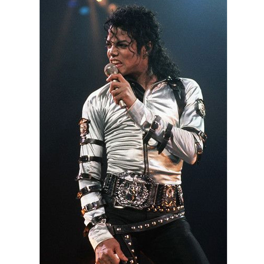 Shop Michael Jackson Silver Satin Jacket: Classic Style from Thriller to Bad Tour