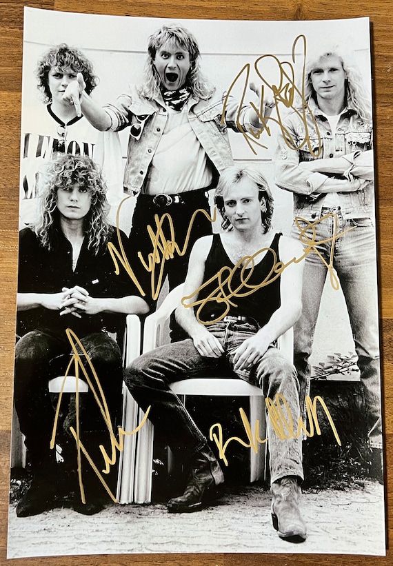 Explore Def Leppard Signed Memorabilia – Unique Autographed Photos for Sale