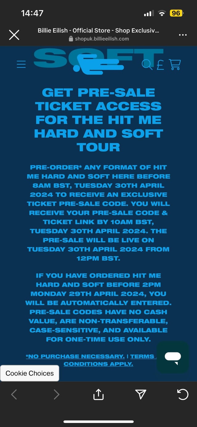 Billie Eilish Presale Code: How to Get Access for 2024 Tour Tickets