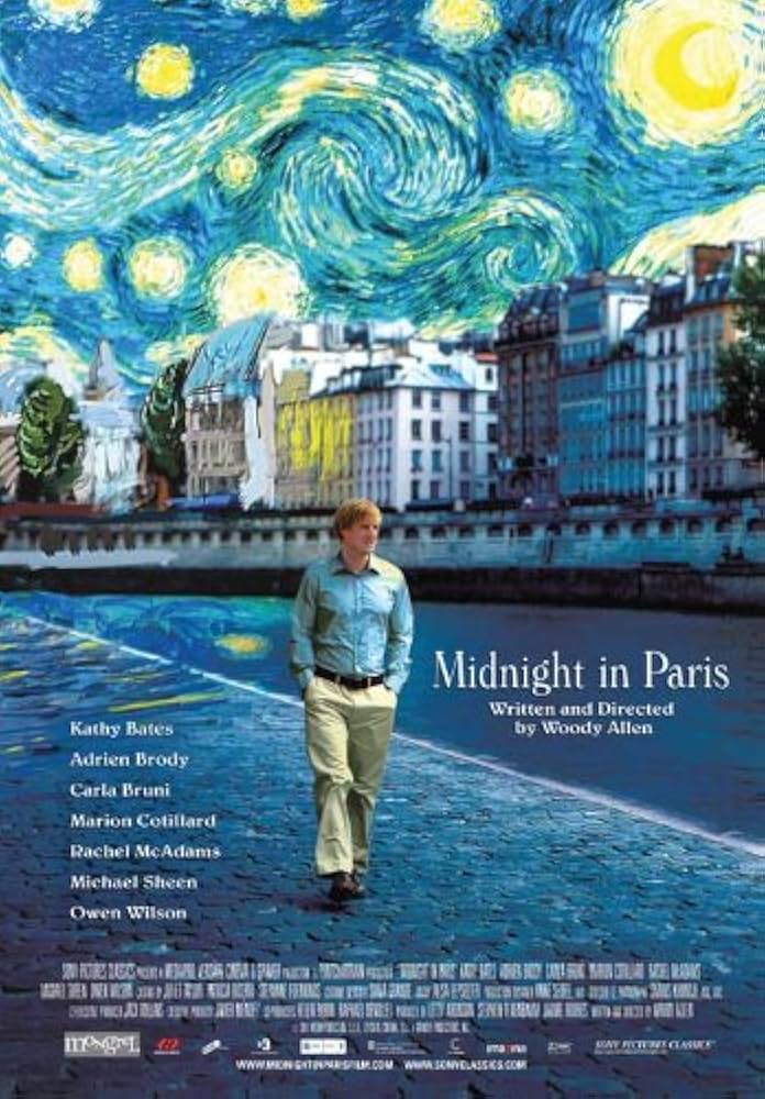 Midnight in Paris Film Poster – Classic Artwork for Movie Lovers