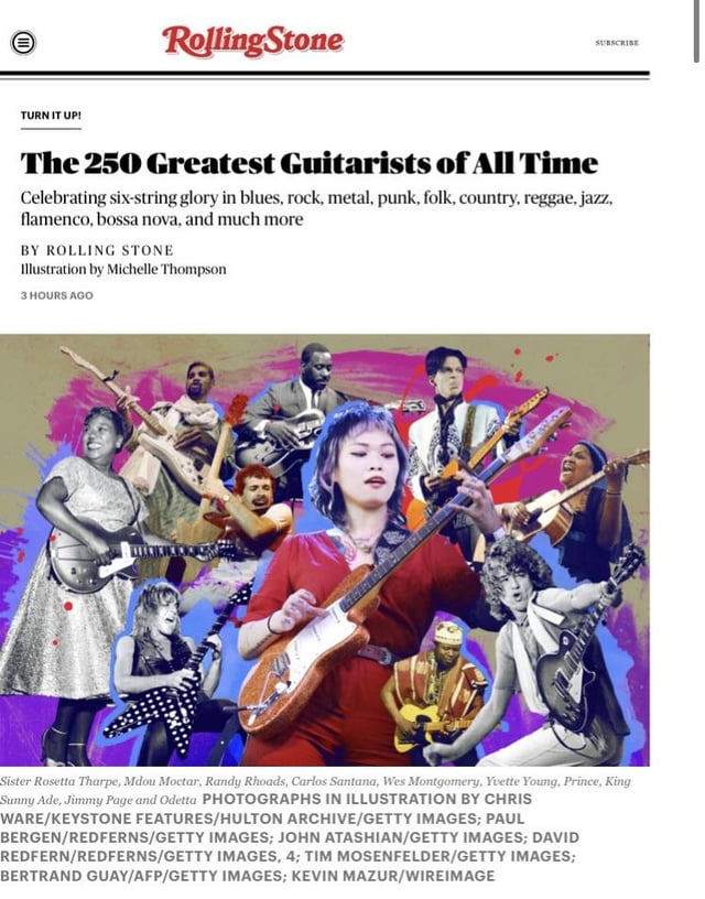 See the Best! Rolling Stone Top 250 Guitar Players Revealed